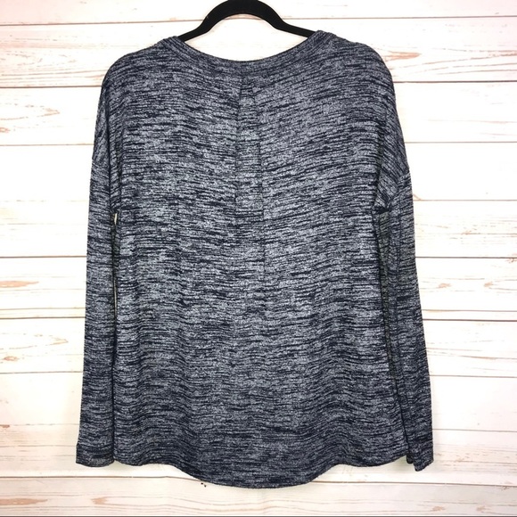 rag & bone /Jean Blue Marled Long Sleeve Top Sz S - Picture 4 of 8